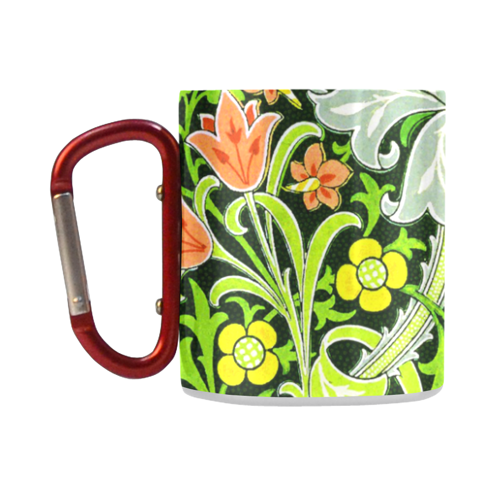 William Morris Vintage Garden Lilies Floral Classic Insulated Mug(10.3OZ)