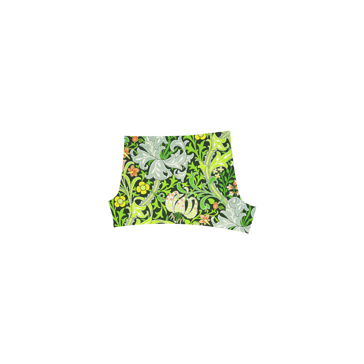 William Morris Vintage Garden Lilies Floral Briseis Skinny Shorts (Model L04)
