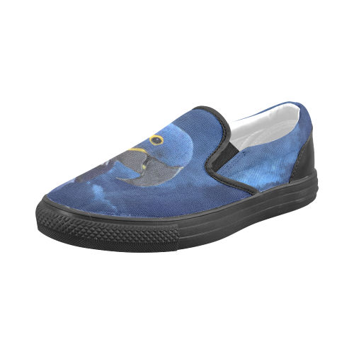 Hyacinth Macaw Men's Slip-on Canvas Shoes (Model 019)