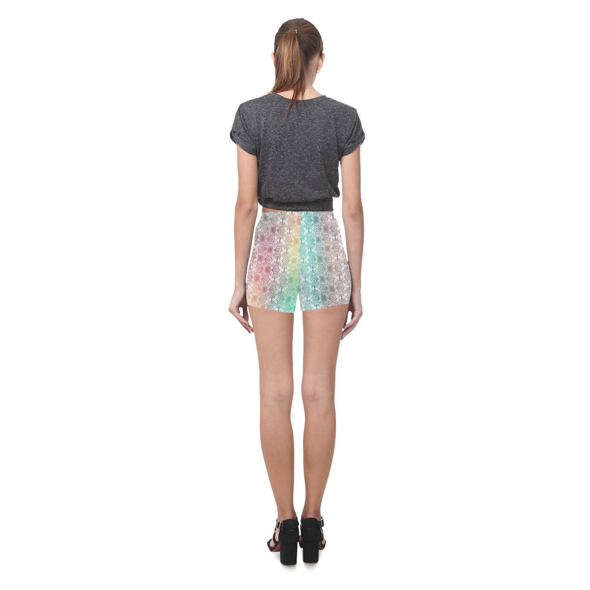 Ornamental Pattern 2 Briseis Skinny Shorts (Model L04)