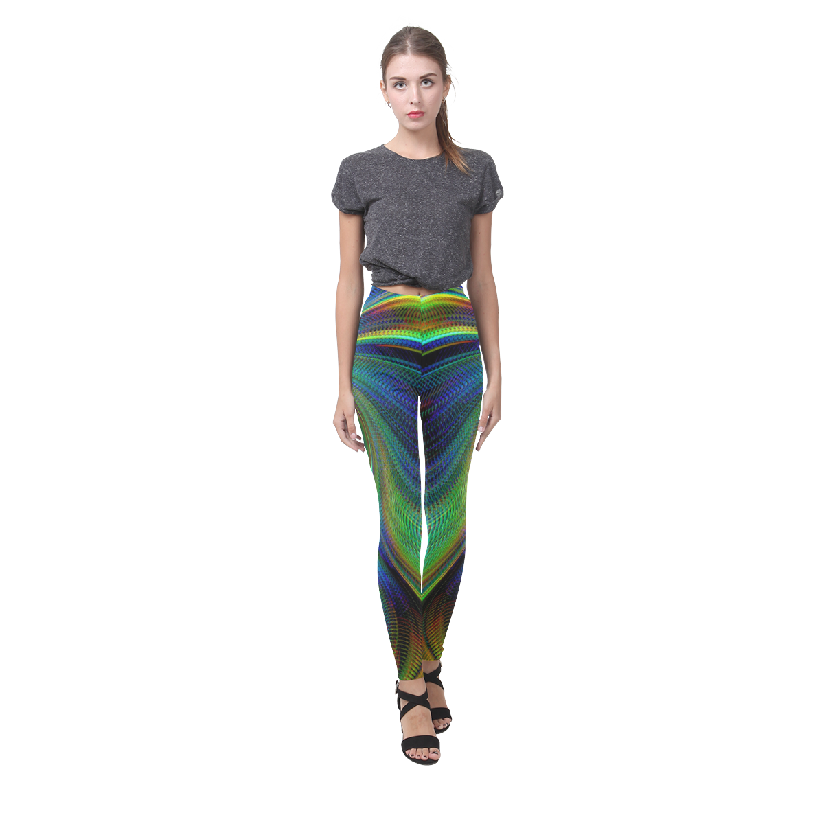 Abstract fractal movements Cassandra Women's Leggings (Model L01)