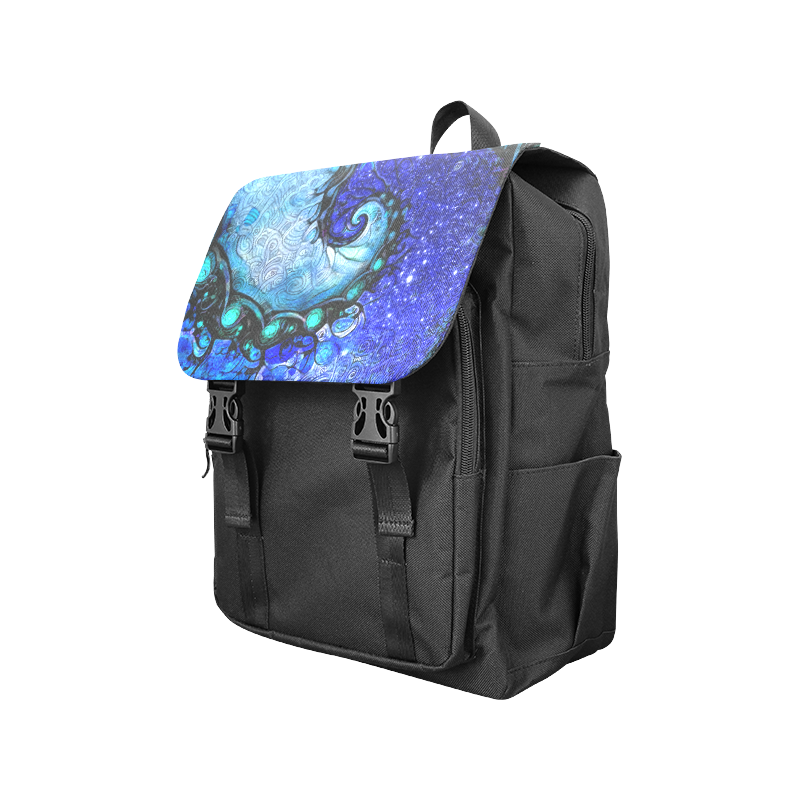 Scorpio Spiral Casual Black Clip Backpack -- Nocturne of Scorpio Fractal Astrology Casual Shoulders Backpack (Model 1623)