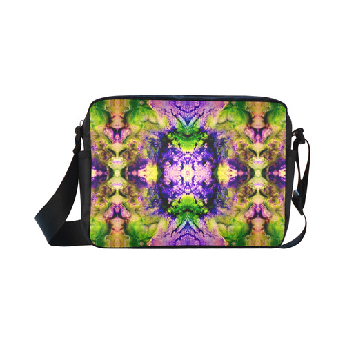 Green,Purple Yellow ,Goa Pattern Classic Cross-body Nylon Bags (Model 1632)