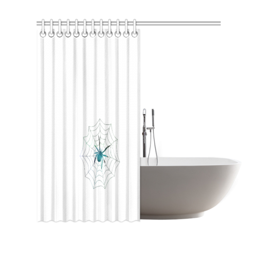 Spider on a web Shower Curtain 69"x70"