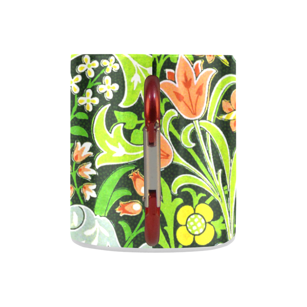 William Morris Vintage Garden Lilies Floral Classic Insulated Mug(10.3OZ)