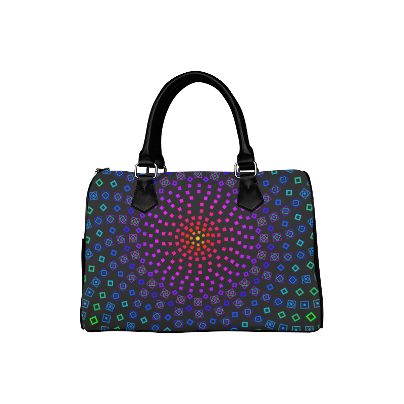 Colorful Fibonacci Mandala by ArtformDesigns Boston Handbag (Model 1621)