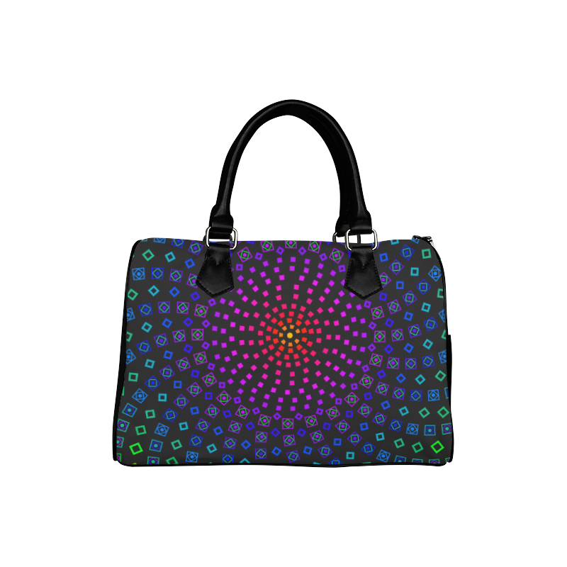 Colorful Fibonacci Mandala by ArtformDesigns Boston Handbag (Model 1621)