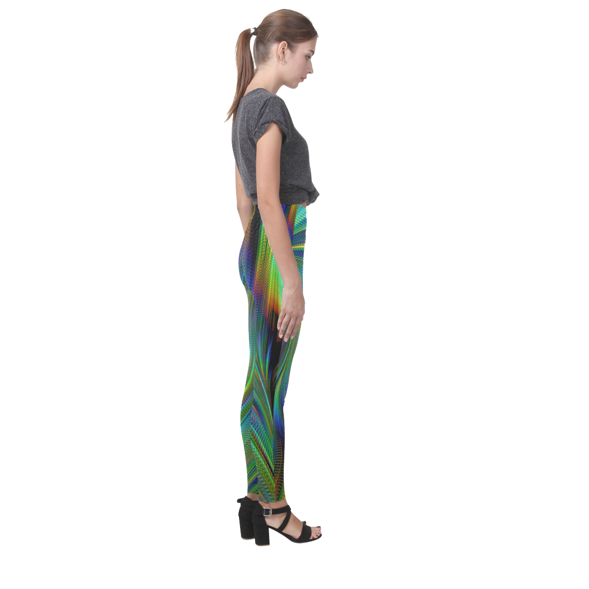 Abstract fractal movements Cassandra Women's Leggings (Model L01)
