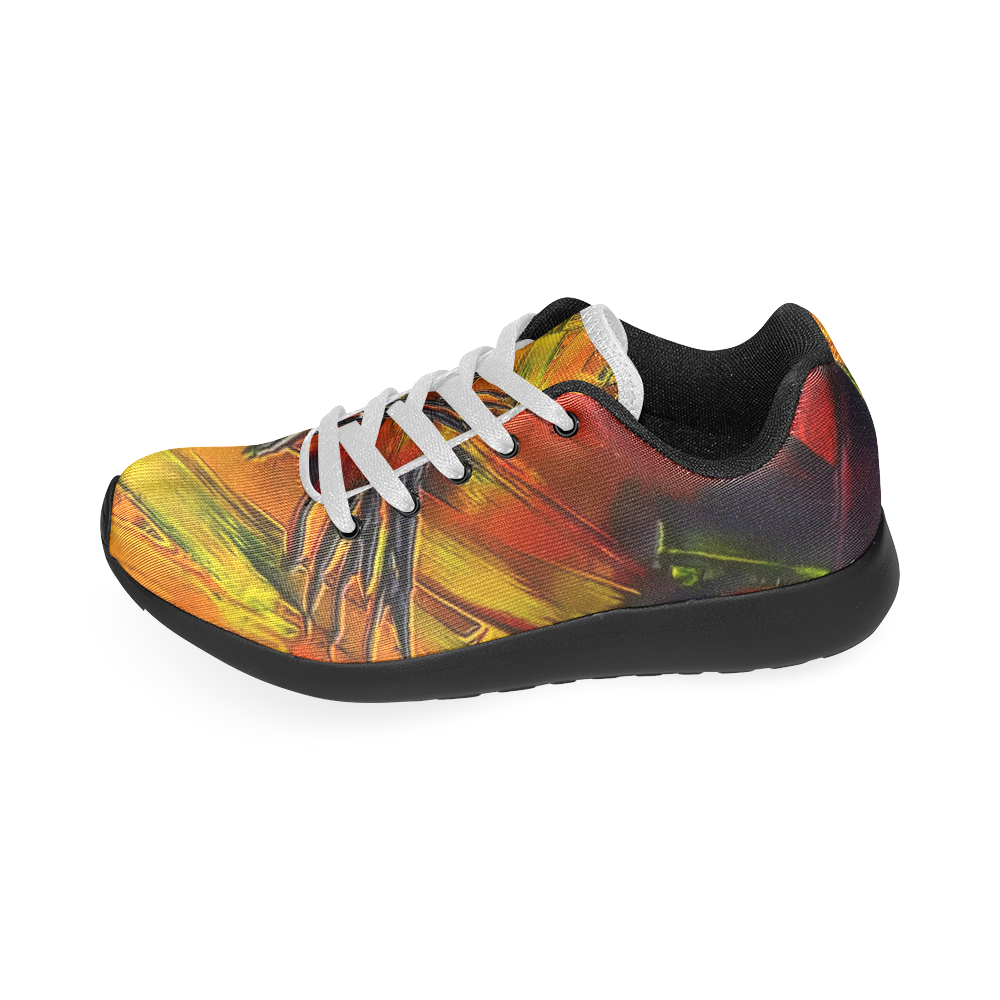 Fire Flames (Self paint) by Nico Bielow Men’s Running Shoes (Model 020)