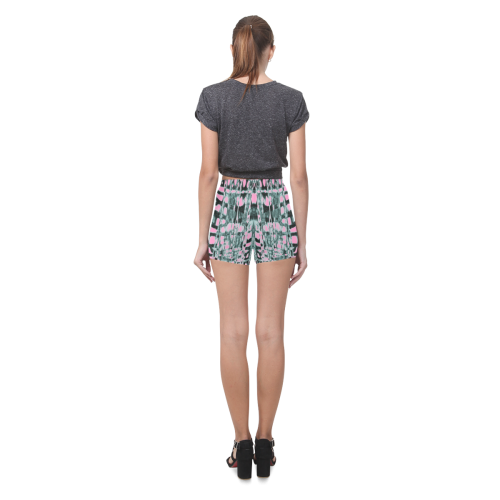 Abstract Pattern Briseis Skinny Shorts (Model L04)