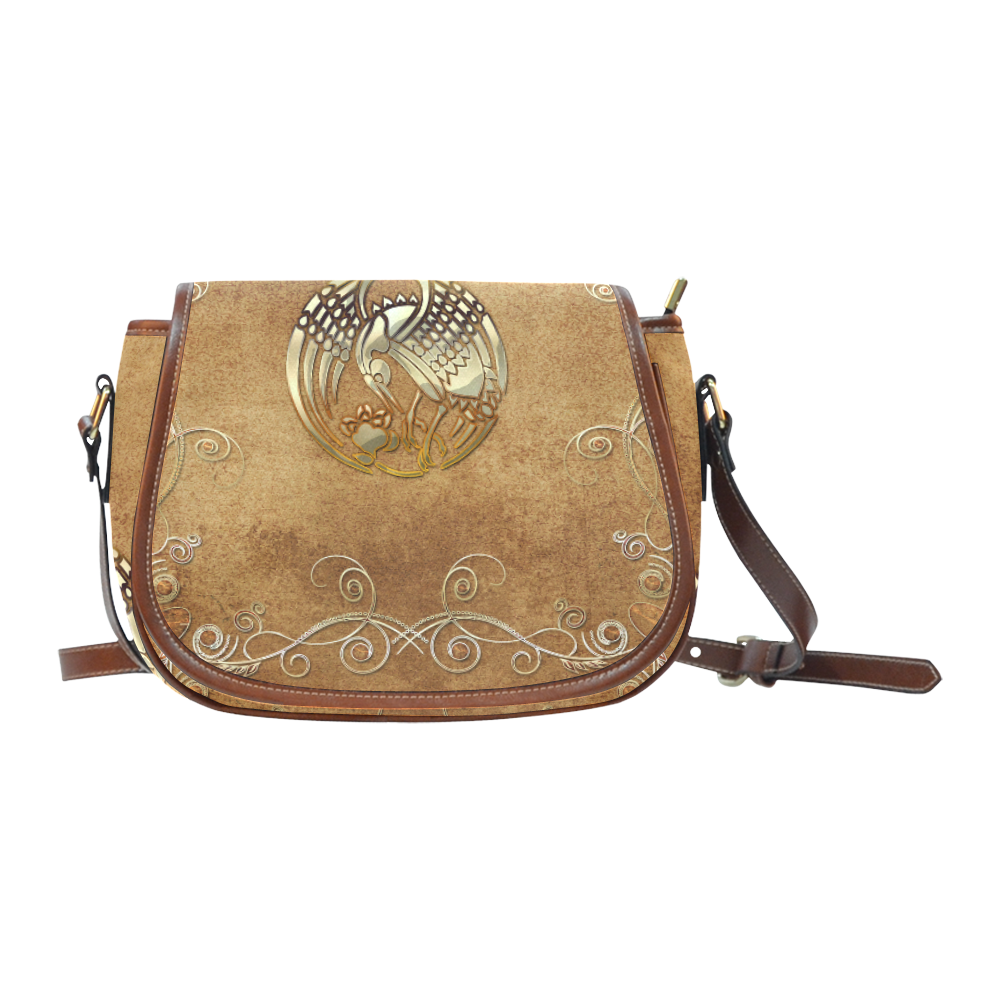 Wonderful bird, tribal design Saddle Bag/Small (Model 1649) Full Customization