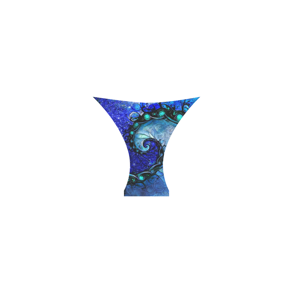 Scorpio Wave Blue Bikini -- Nocturne of Scorpio Fractal Astrology Custom Bikini Swimsuit