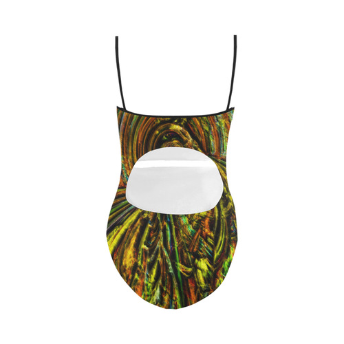 Red-Green-Yellow-Blue Silk Strap Swimsuit ( Model S05)