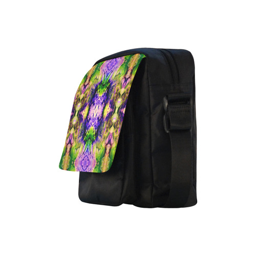 Green,Purple Yellow ,Goa Pattern Crossbody Nylon Bags (Model 1633)