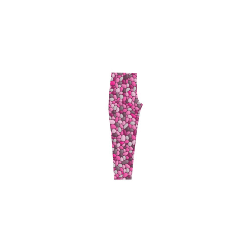 Pink Abstract Pebbles Mosaic by ArtformDesigns Capri Legging (Model L02)