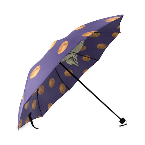 Wolf and moon umbrella Foldable Umbrella (Model U01)