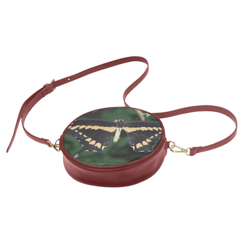Giant Swallowtail Butterfly Round Sling Bag (Model 1647)