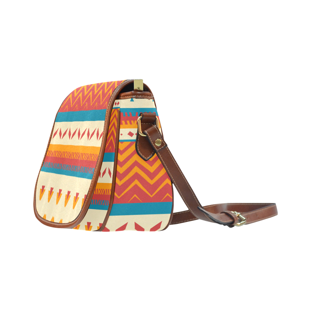 Tribal shapes Saddle Bag/Large (Model 1649)