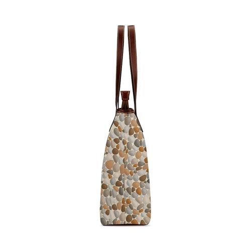Beach Pebbles Abstract Pattern by ArtformDesigns Shoulder Tote Bag (Model 1646)