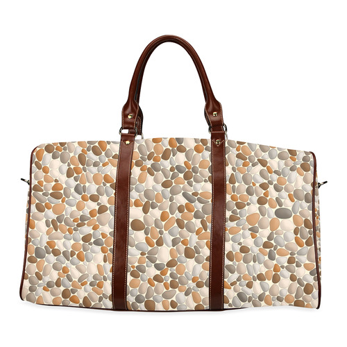 Beach Pebbles Abstract Pattern by ArtformDesigns Waterproof Travel Bag/Large (Model 1639)