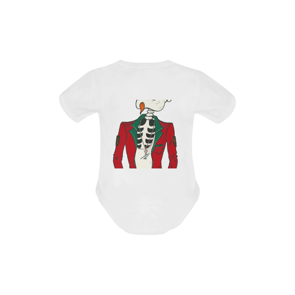 Esqueleto hipster. Baby Powder Organic Short Sleeve One Piece (Model T28)