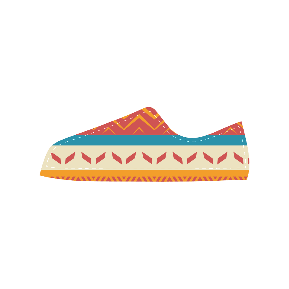 Tribal shapes Men's Classic Canvas Shoes/Large Size (Model 018)