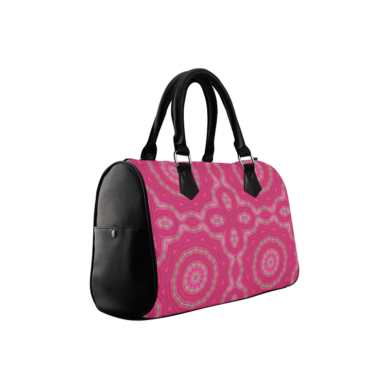 Pink Circles & Ovals Boston Handbag (Model 1621)