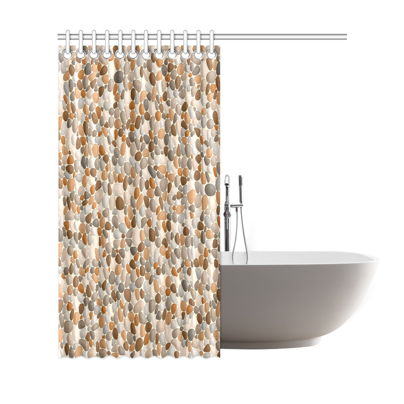 Beach Pebbles Abstract Pattern by ArtformDesigns Shower Curtain 69"x72"