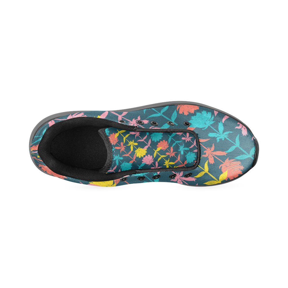 Colorful Floral Pattern Women’s Running Shoes (Model 020)