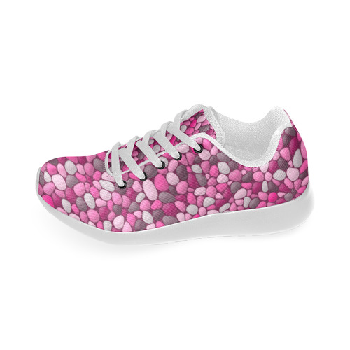 Pink Abstract Pebbles Mosaic by ArtformDesigns Women’s Running Shoes (Model 020)