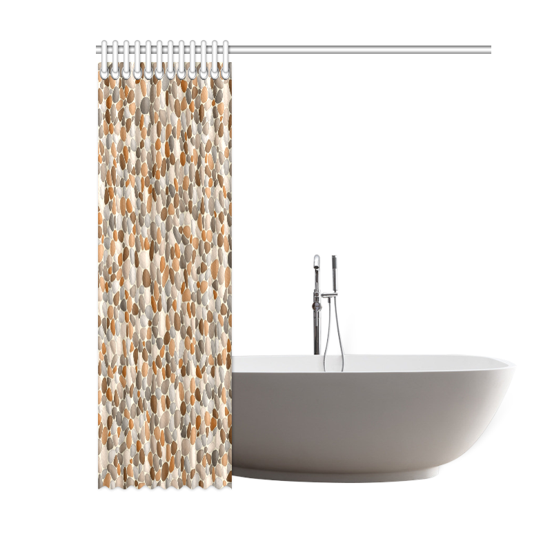 Beach Pebbles Abstract Pattern by ArtformDesigns Shower Curtain 60"x72"