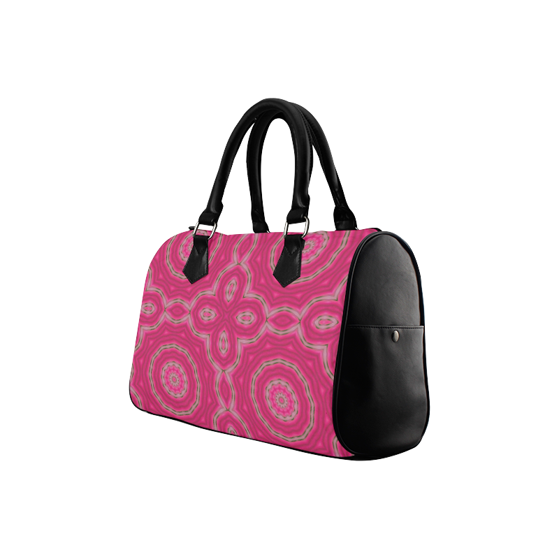 Pink Circles & Ovals Boston Handbag (Model 1621)