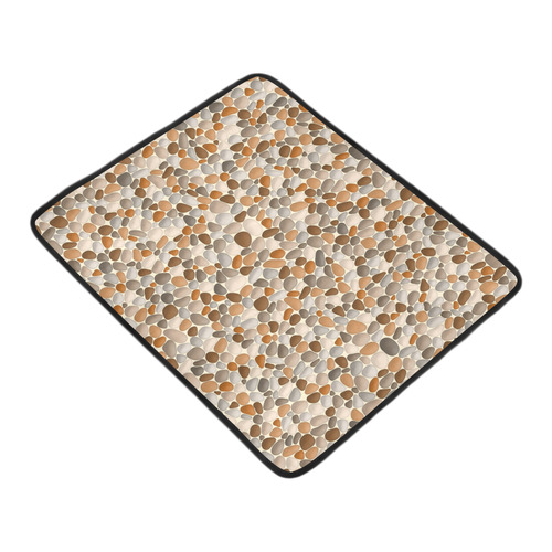 Beach Pebbles Abstract Pattern by ArtformDesigns Beach Mat 78"x 60"