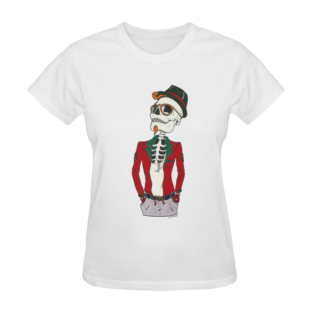 Esqueleto hipster. Sunny Women's T-shirt (Model T05)