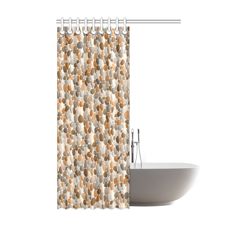 Beach Pebbles Abstract Pattern by ArtformDesigns Shower Curtain 48"x72"