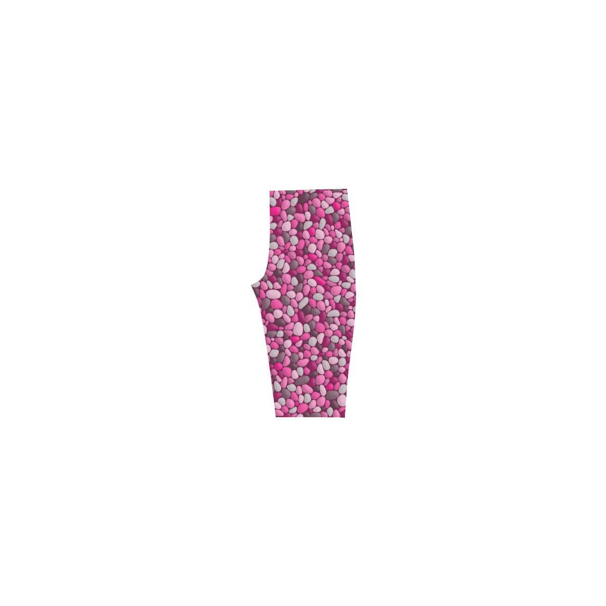 Pink Abstract Pebbles Mosaic by ArtformDesigns Hestia Cropped Leggings (Model L03)