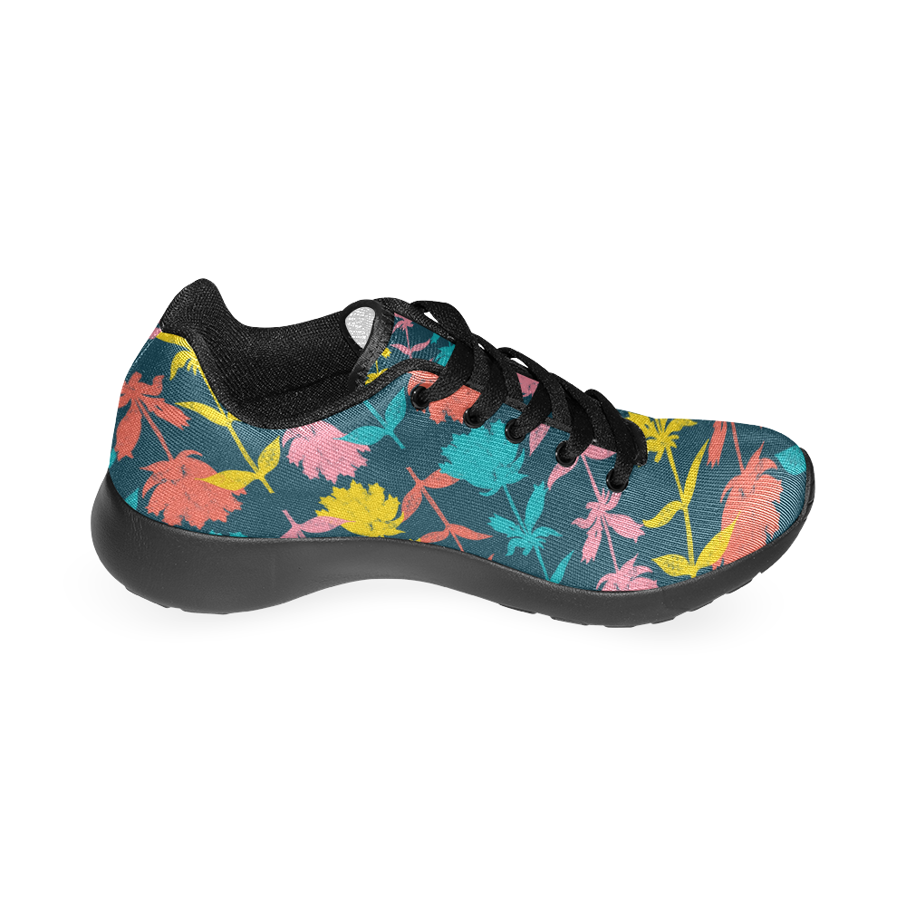 Colorful Floral Pattern Women’s Running Shoes (Model 020)