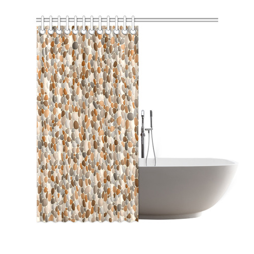 Beach Pebbles Abstract Pattern by ArtformDesigns Shower Curtain 72"x72"
