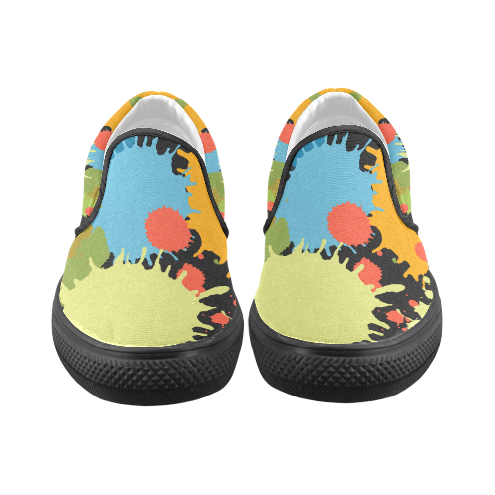 New Splash Design Men's Unusual Slip-on Canvas Shoes (Model 019)