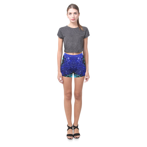 Scorpio Spiral Skinny Shorts -- Nocturne of Scorpio Fractal Astrology Briseis Skinny Shorts (Model L04)