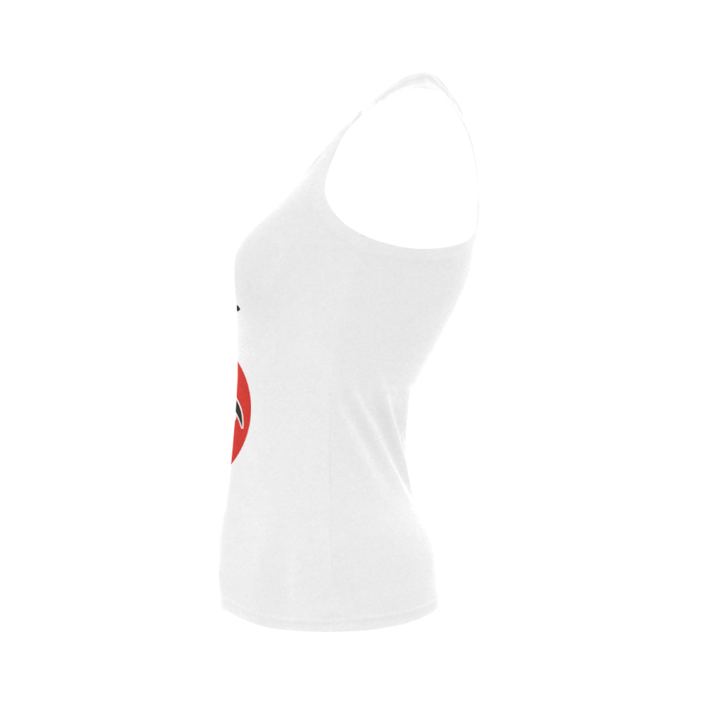 Sun Dragon with Pearl - black Red White Women's Shoulder-Free Tank Top (Model T35)