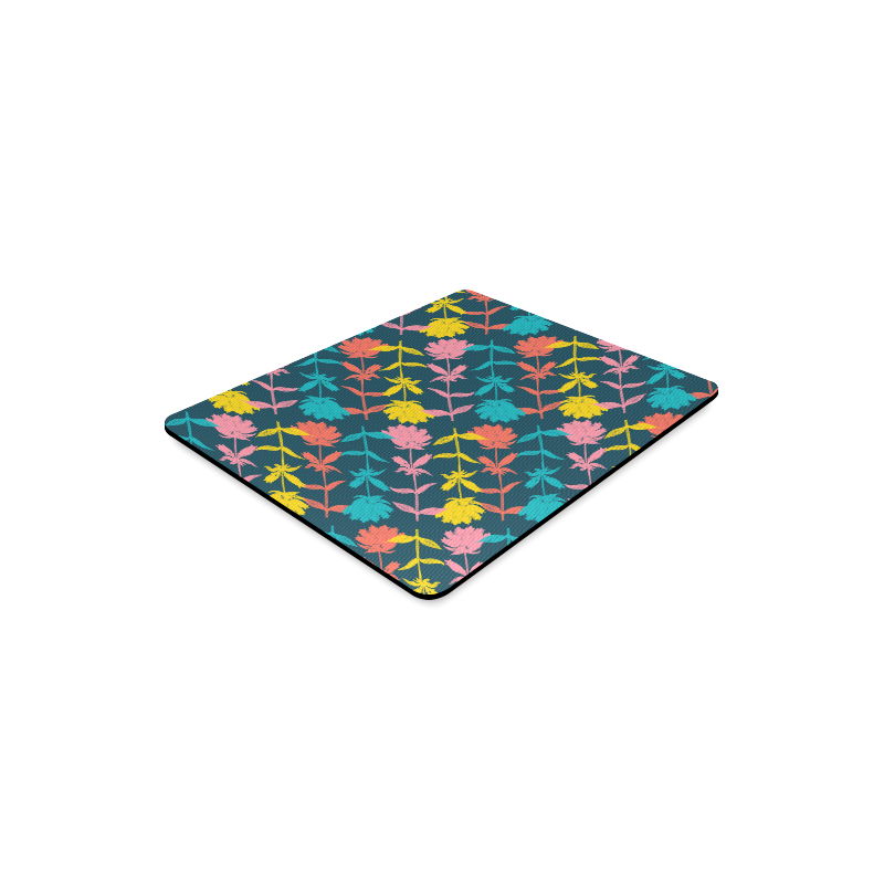 Colorful Floral Pattern Rectangle Mousepad