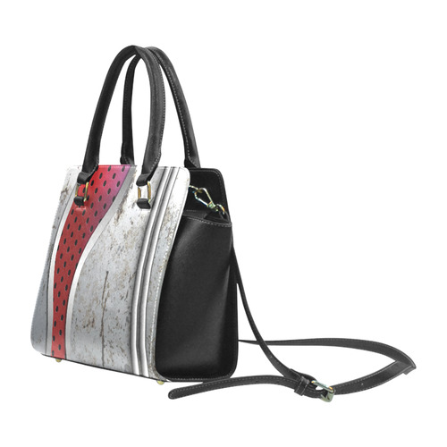 3D metal texture Rivet Shoulder Handbag (Model 1645)