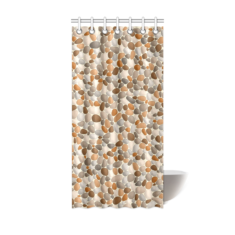 Beach Pebbles Abstract Pattern by ArtformDesigns Shower Curtain 36"x72"