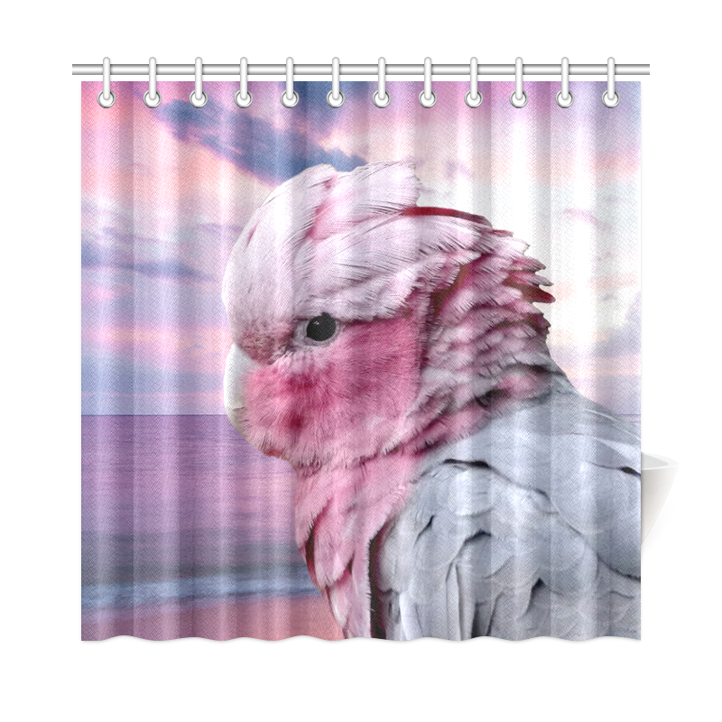 Galah Cockatoo Shower Curtain 72"x72"