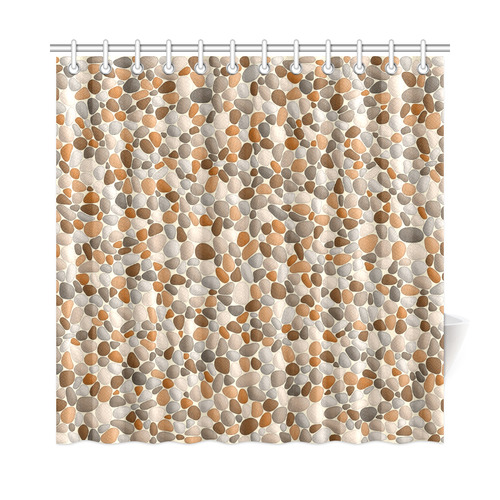 Beach Pebbles Abstract Pattern by ArtformDesigns Shower Curtain 72"x72"