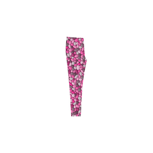 Pink Abstract Pebbles Mosaic by ArtformDesigns Cassandra Women's Leggings (Model L01)