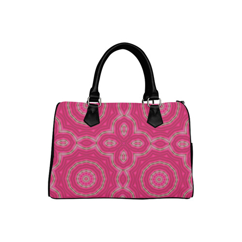 Pink Circles & Ovals Boston Handbag (Model 1621)