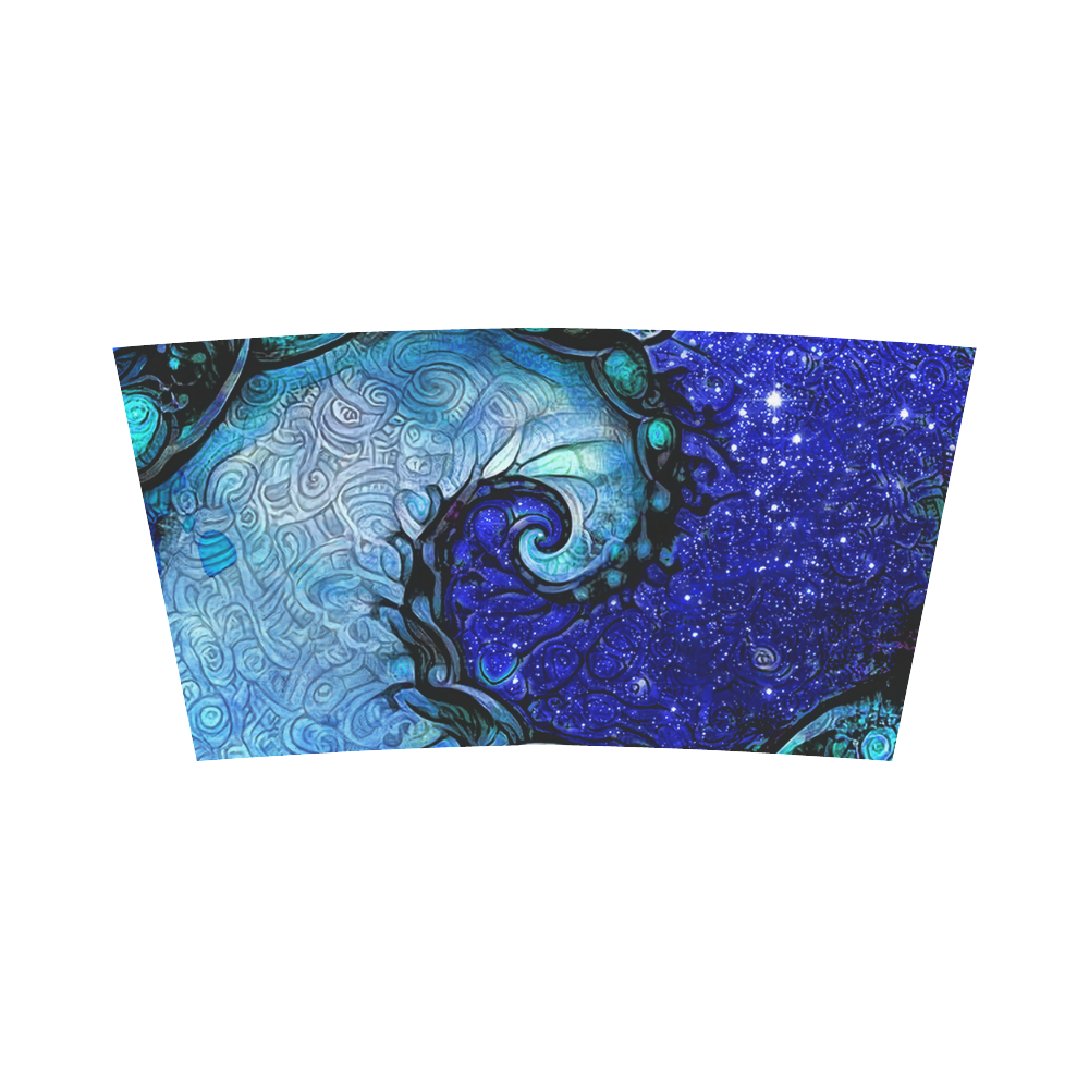 Scorpio Spiral Blue Tube Top -- Nocturne of Scorpio Fractal Astrology Bandeau Top