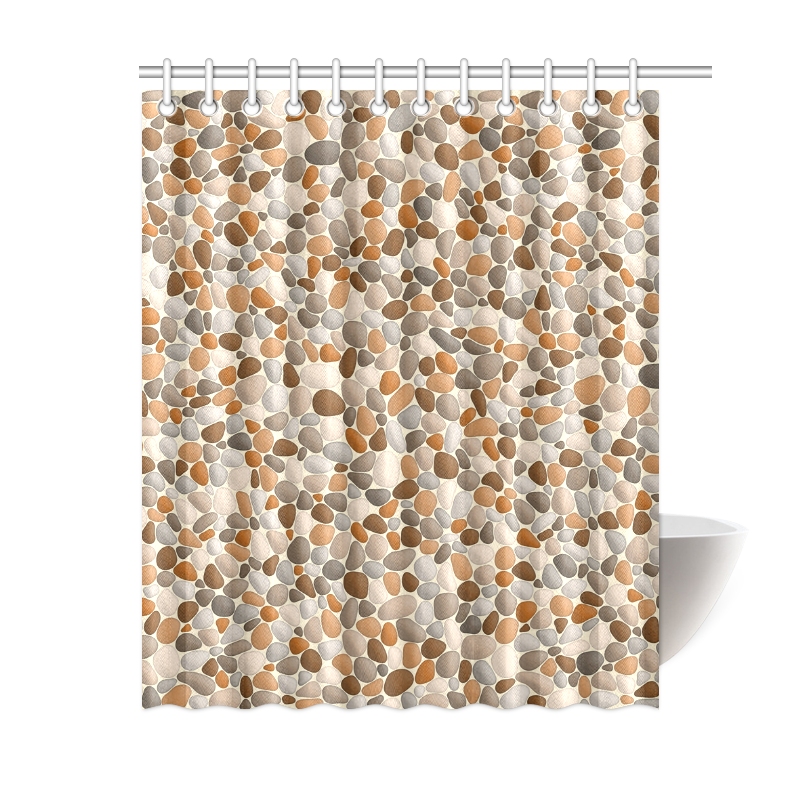 Beach Pebbles Abstract Pattern by ArtformDesigns Shower Curtain 60"x72"